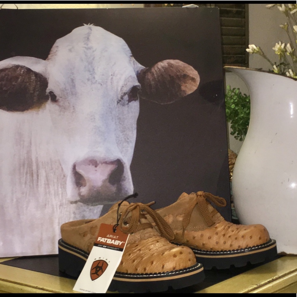 Ariat Ostrich Fatbaby Slip-on Clog/Mule Western
